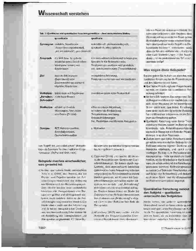Vorschauseite 5: Folge 7: Einige grundsätzliche Überlegungen aus zwei ganz verschiedenen Richtungen: qualitative und quantitative Forschung