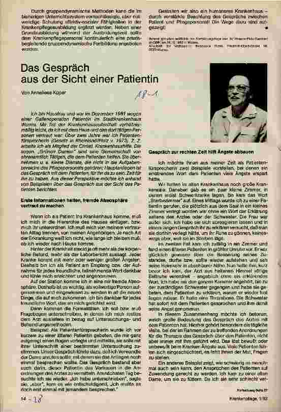 Vorschauseite 3: Das Gespräch in der Krankenpflegeausbildung