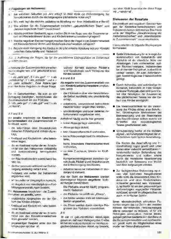 Vorschauseite 2: Optimierung der Erstversorgung von Neugeborenen Gedanken zur Zusammenarbeit von Geburtshilfe und Pädiatrie