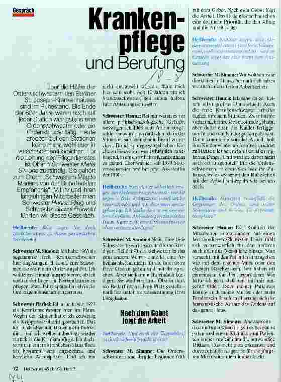 Vorschauseite 1: Krankenpflege und Berufung