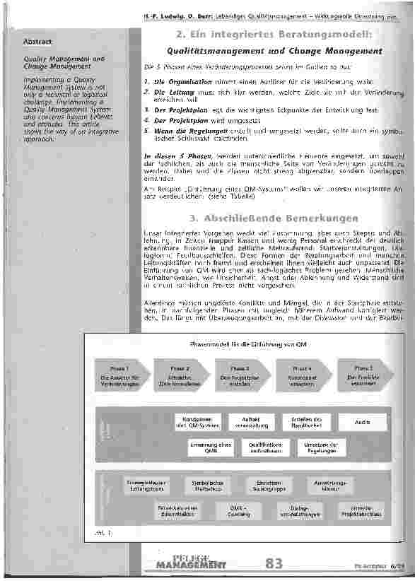Vorschauseite 2: Lebendiges Qualitätsmanagement - Wirkungsvolle Umsetzung mit Elementen des Change Managements
