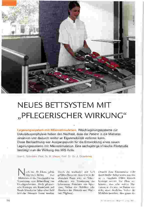 Vorschauseite 1: NEUES BETTSYSTEM MIT ..PFLEGERISCHER WIRKUNG