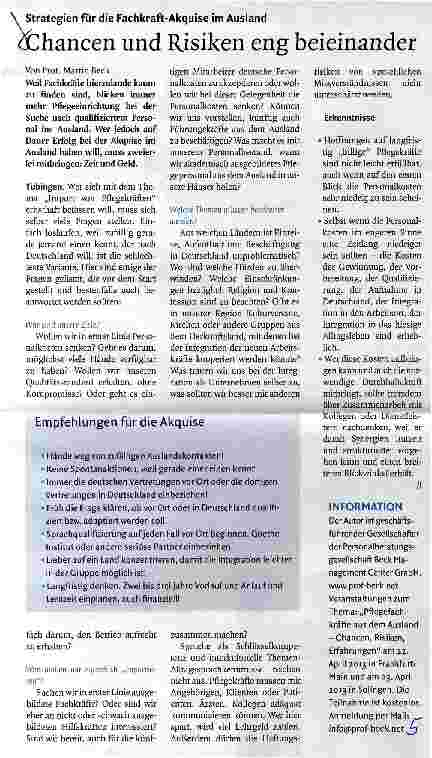 Vorschauseite 1: Chancen und Risiken eng beieinander
