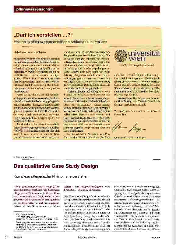 Vorschauseite 1: Das qualitative Case Study Design