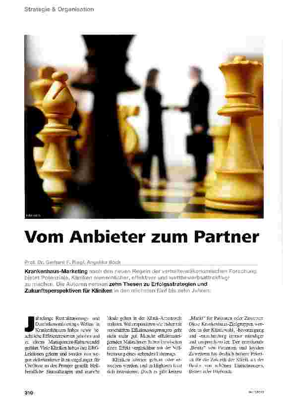 Vorschauseite 1: Vom Anbieter zum Partner