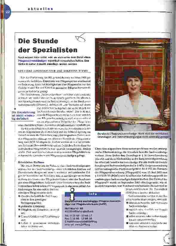 Vorschauseite 1: Die Stunde der Spezialisten