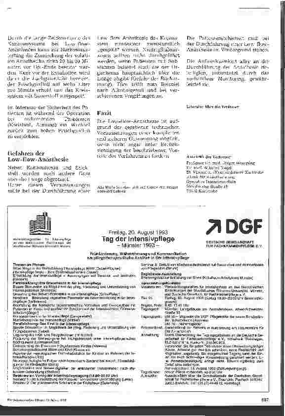 Vorschauseite 6: Die Low-Flow-Anästhesie Technische Voraussetzungen, Möglichkeiten und Grenzen