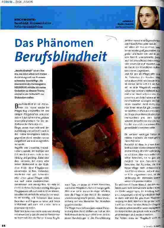 Vorschauseite 1: Das Phänomen Berufsblindheit