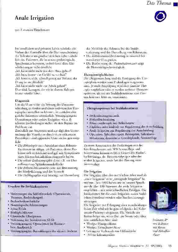 Vorschauseite 1: Anale Irrigation