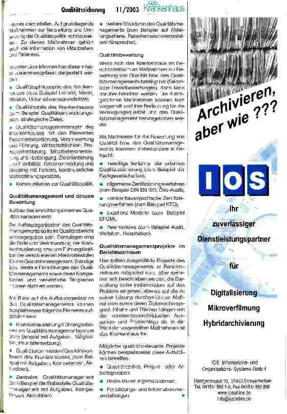 Vorschauseite 3: Der strukturierte Qualitätsbericht nach § 137 SGB V - Konzept der DKG