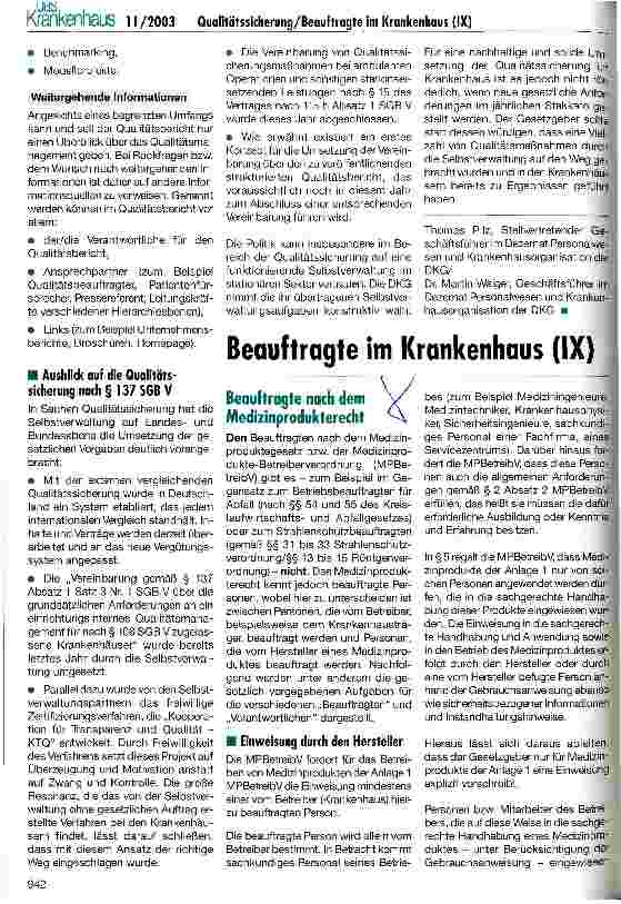 Vorschauseite 4: Der strukturierte Qualitätsbericht nach § 137 SGB V - Konzept der DKG