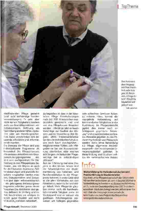 Vorschauseite 2: Wer kommuniziert, pflegt