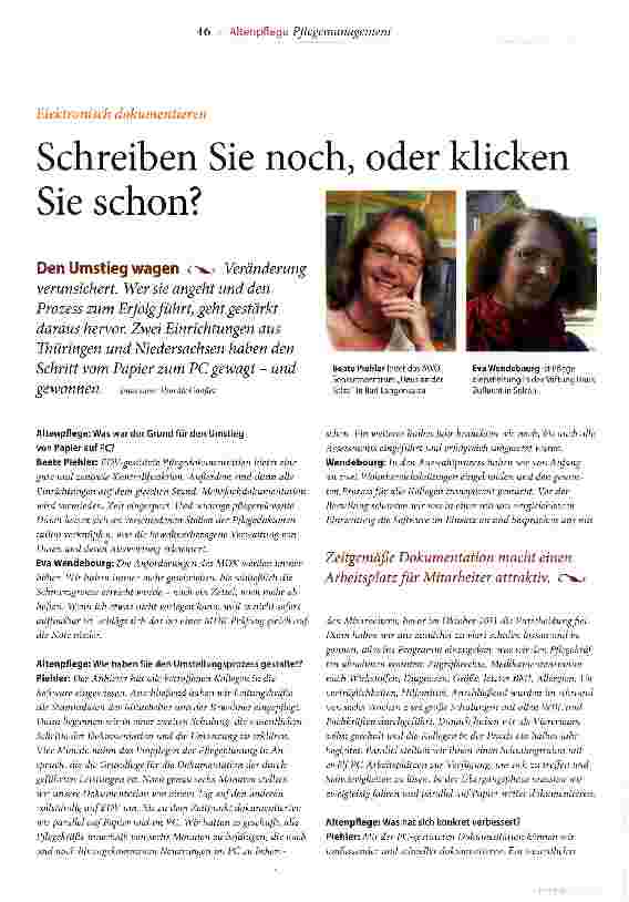 Vorschauseite 1: Schreiben Sie noch, oder klicken Sie schon?