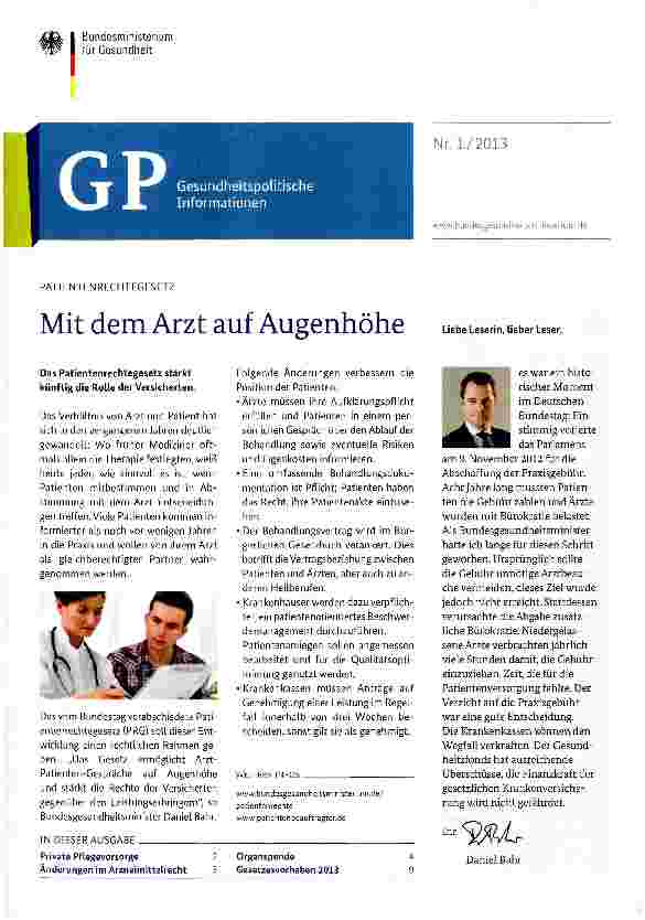 Vorschauseite 1: Mit dem Arzt auf Augenhöhe