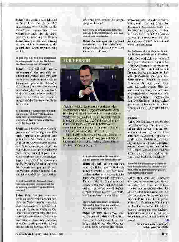 Vorschauseite 3: „Boni? Für Qualität, ja. Aber nicht für besonders viele Operationen