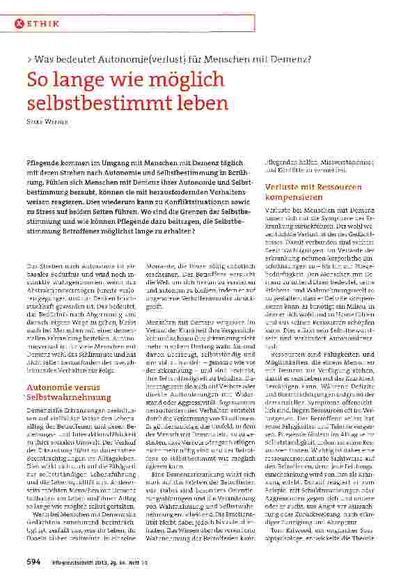 Vorschauseite 1: So lange wie möglich selbstbestimmt leben