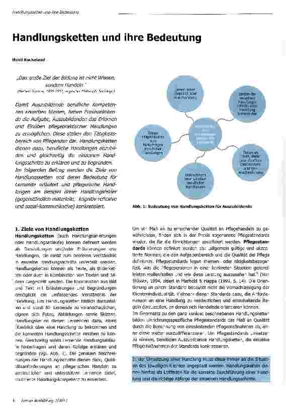 Vorschauseite 1: Handlungsketten und ihre Bedeutung