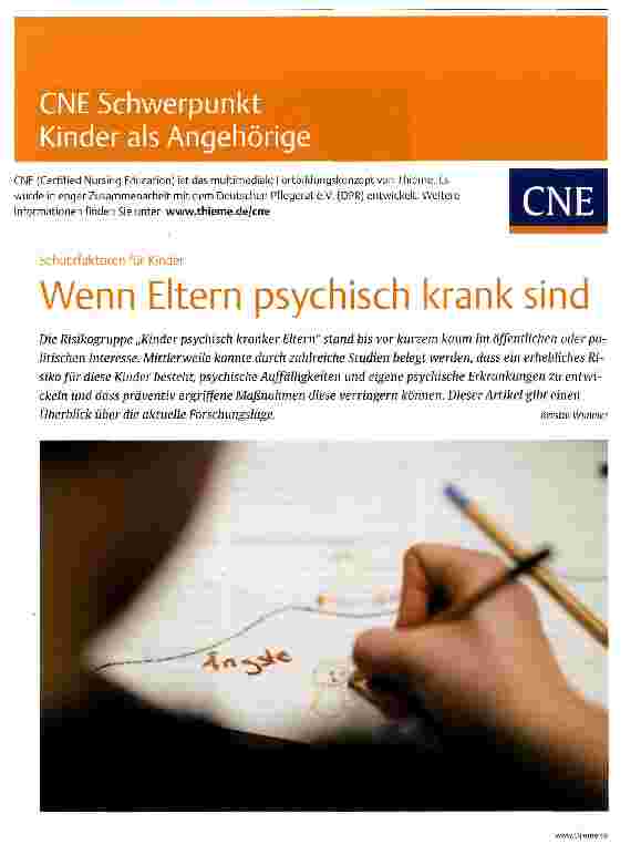 Vorschauseite 1: Wenn Eltern psychisch krank sind