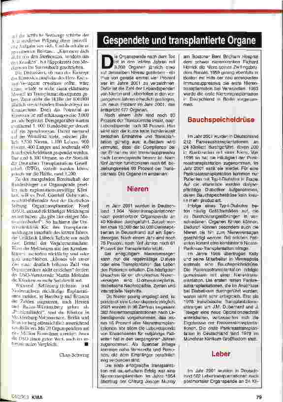 Vorschauseite 4: Transplantationsmedizin: Zeitlupe des Sterbens