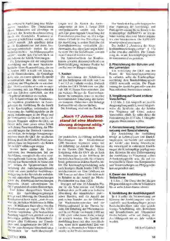 Vorschauseite 2: Krankenpflegegesetz: Bundestag beschließt modernisierte Ausbildung