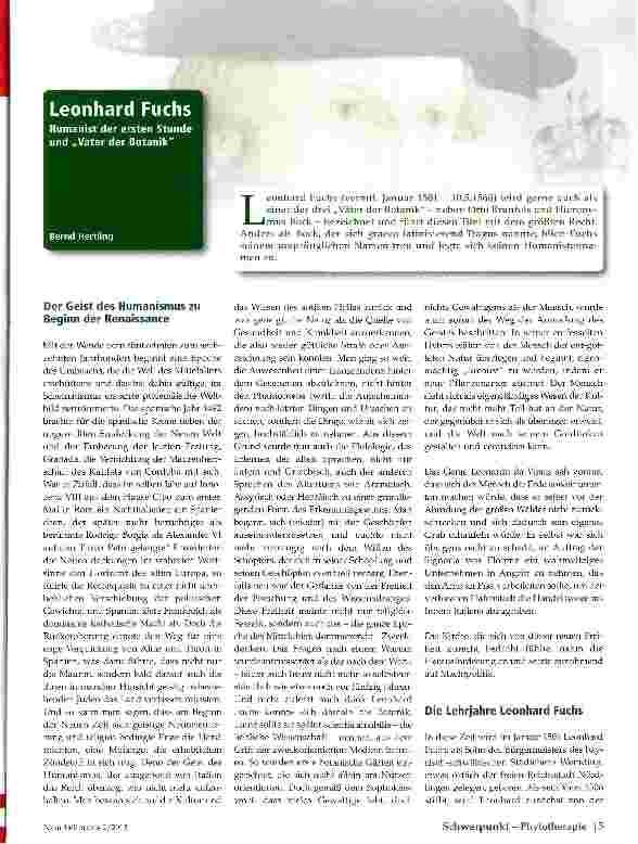 Vorschauseite 1: Leonhard Fuchs