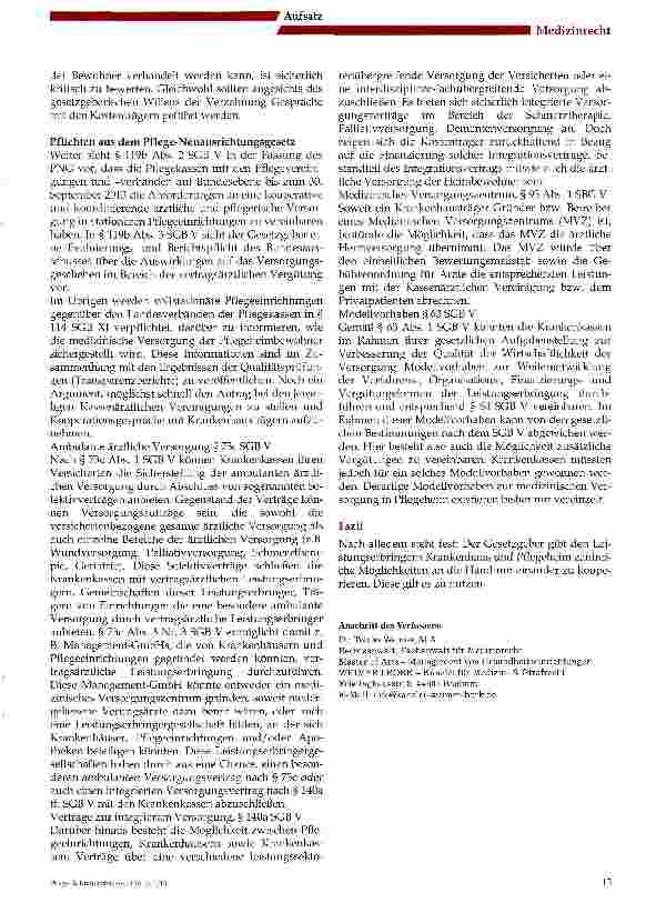Vorschauseite 3: Krankenhaus & Pflegeheim -Die vergessene Kooperation