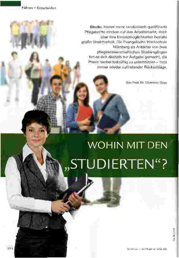 Vorschauseite 1: WOHIN MIT DEN STUDIERTEN?