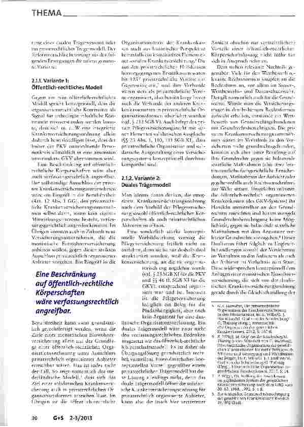 Vorschauseite 3: Die monistische Einwohnerversicherung als Perspektive für den Übergang von einer dualen in eine integrierte Krankenversicherungsordnung