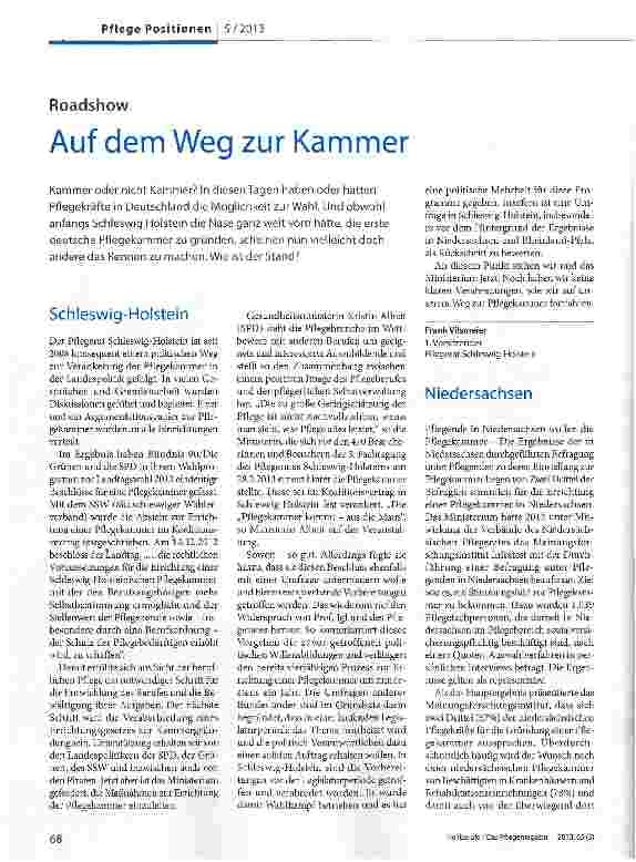 Vorschauseite 1: Auf dem Weg zur Kammer