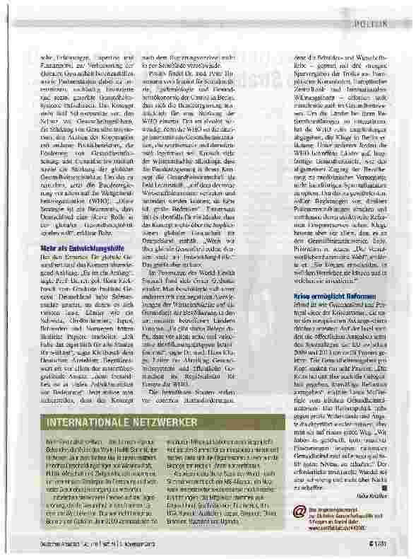 Vorschauseite 2: Für einen gerechten Zugang zur Gesundheitsversorgung