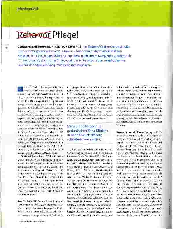 Vorschauseite 1: Pflege!