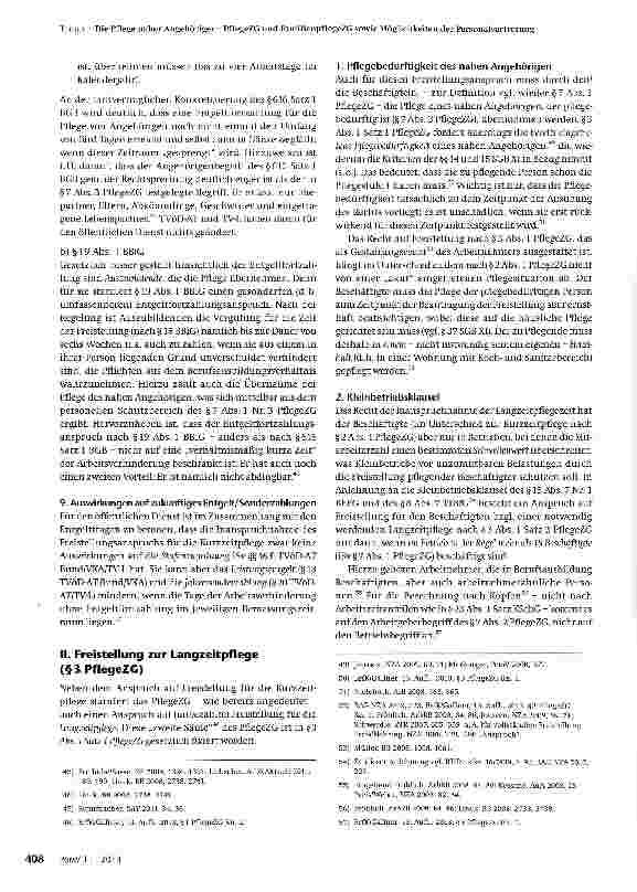 Vorschauseite 5: Die Pflege naher Angehöriger - PflegeZG und Familien-pflegeZG sowie Möglichkeiten der Personalvertretung