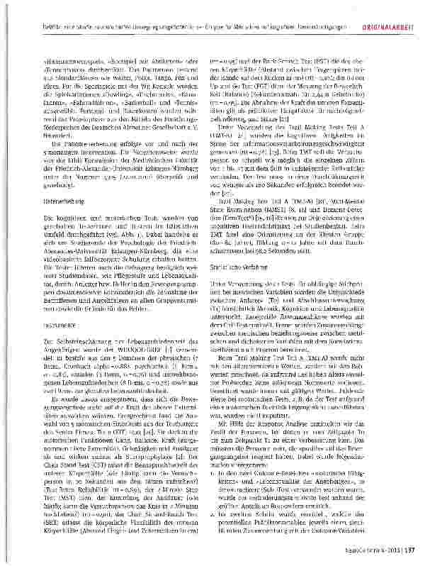 Vorschauseite 3: BeWiTa: eine Studie zu ambulanten Bewegungsangeboten in der Gruppe für Menschen mit kognitiven Beeinträchtigungen