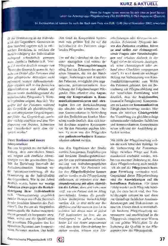 Vorschauseite 2: Kommunikation und Pflege Eine Untersuchung von Aufnahmegesprächen in der Pflegepraxis