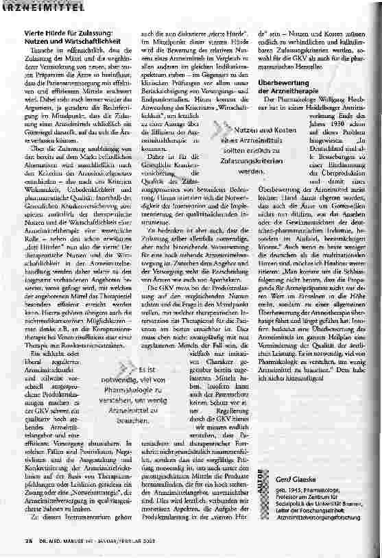 Vorschauseite 3: Weniger Pillen, höhere Kosten