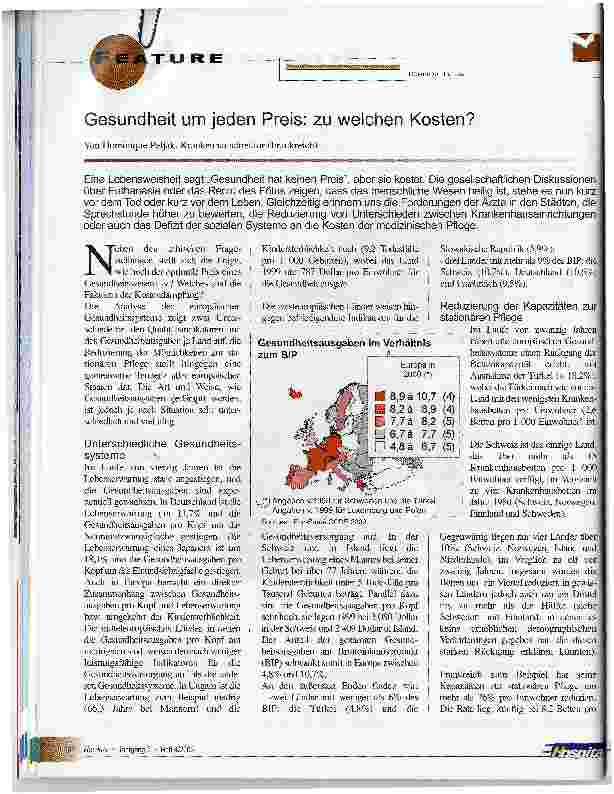 Vorschauseite 1: Gesundheit um jeden Preis: zu welchen Kosten?