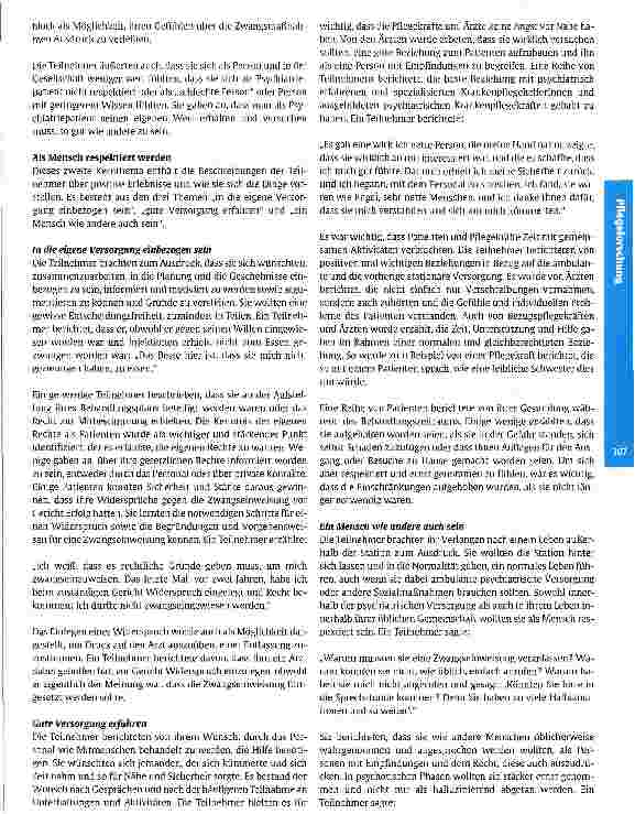 Vorschauseite 6: Die Forderung nach Respekt - zwangseingewiesene psychiatrische Patienten berichten über Zwangsmaßnahmen