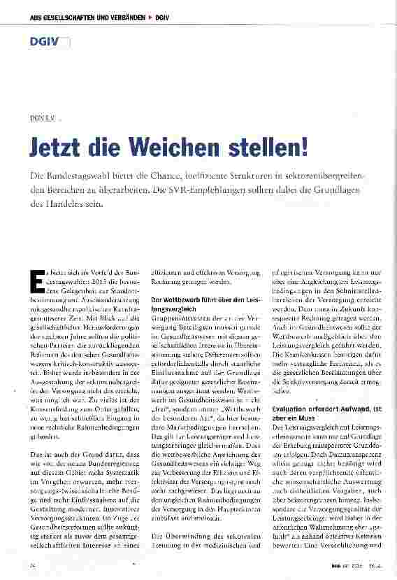 Vorschauseite 1: Jetzt die Weichen stellen!