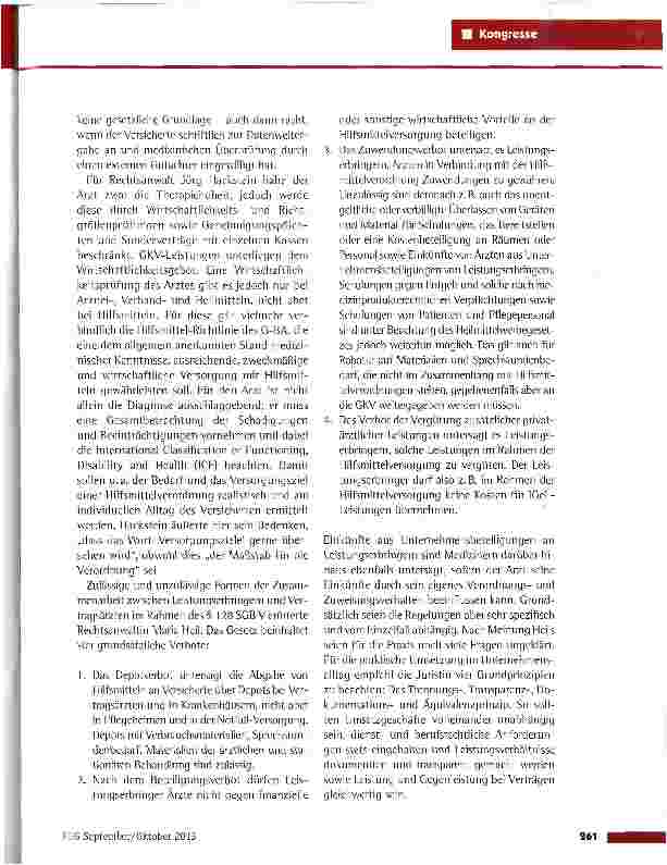 Vorschauseite 2: Theorie und Praxis der Hilfsmittelversorgung stimmen nicht immer überein