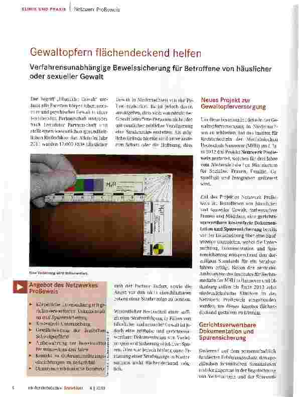 Vorschauseite 1: Gewaltopfern flächendeckend helfen