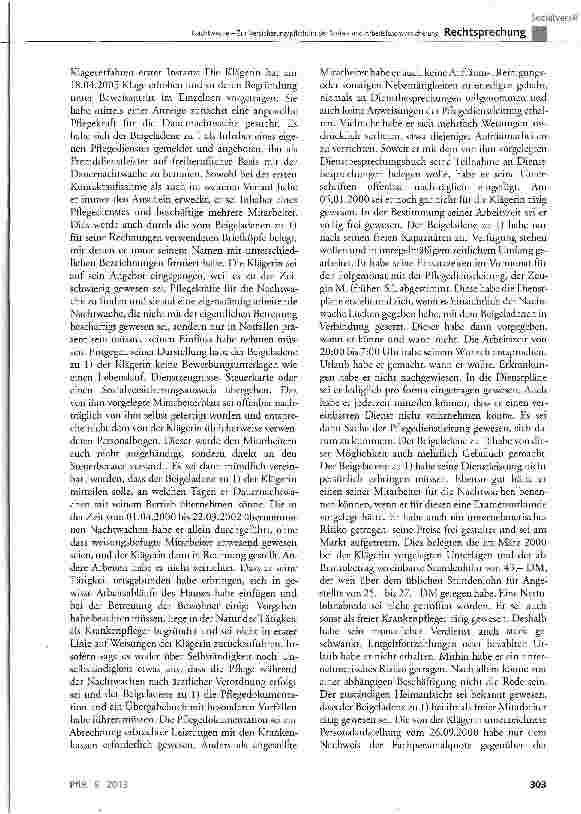 Vorschauseite 5: Nachtwache - Zur Versicherungspflicht in der Sozialund Arbeitslosenversicherung