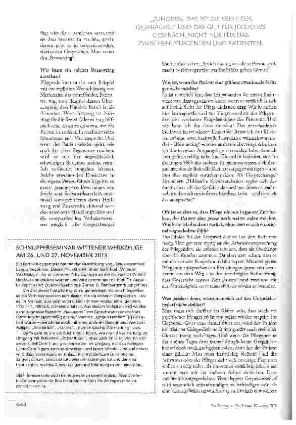 Vorschauseite 4: ENTSCHEIDEND IST EINE HALTUNG DER EINGELASSENHEIT