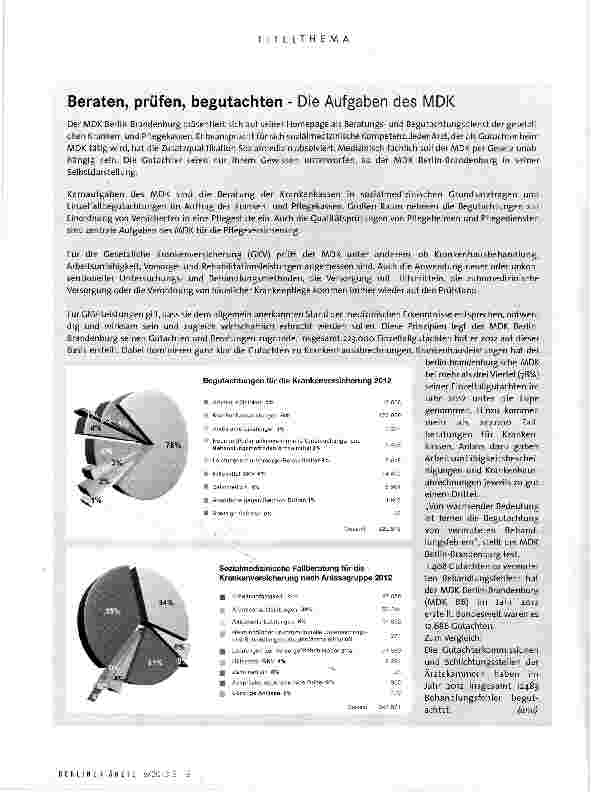 Vorschauseite 3: Medizinischer Dienst der Krankenversicherung (MDK) Der ungeliebte Kontrolleur