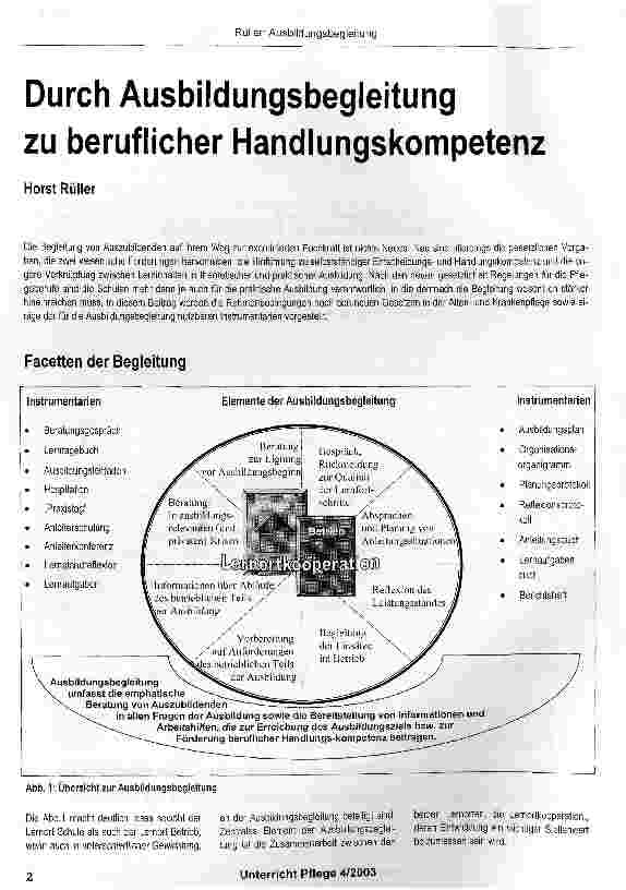 Vorschauseite 1: Durch Ausbildungsbegleitung zu beruflicher Handlungskompetenz
