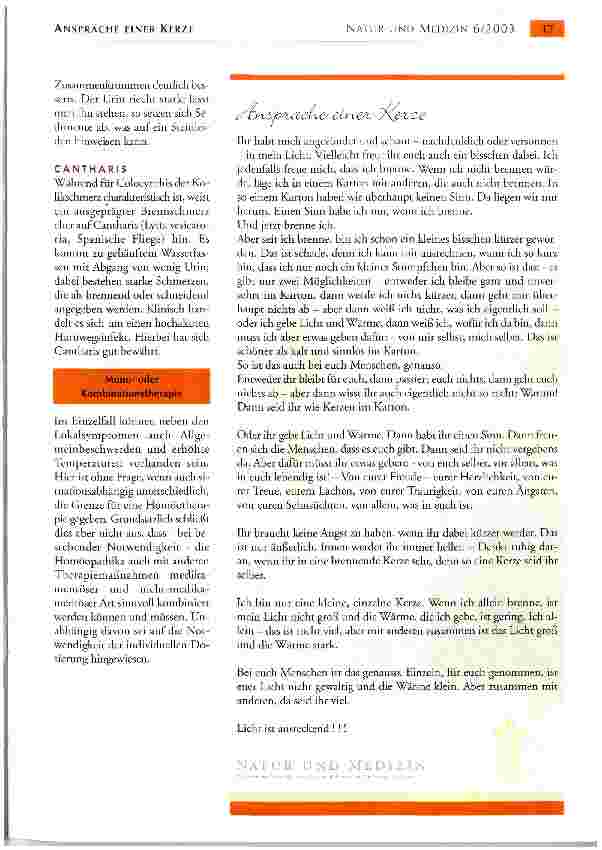 Vorschauseite 3: HOMÖOPATHIE IN DER PRAXIS: AKUTE HARNWEGSINFEKTE