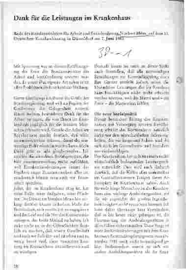 Vorschauseite 1: Dank für die Leistungen im Krankenhaus