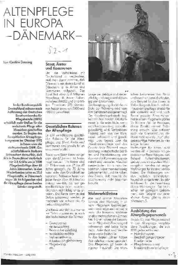 Vorschauseite 1: Altenpflege in Europa Dänemark