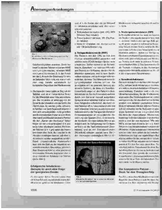Vorschauseite 3: Inhalative Therapie von Atemwegserkrankungen -Nichts als heiße Luft?