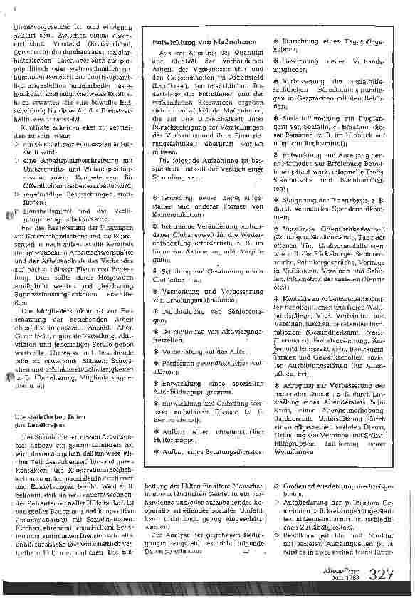 Vorschauseite 2: Sozialarbeit in einem ländlichen Kreisverband