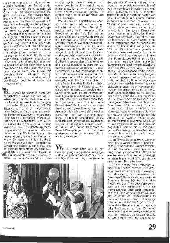 Vorschauseite 2: Freizeitorganisation im Altenheim
